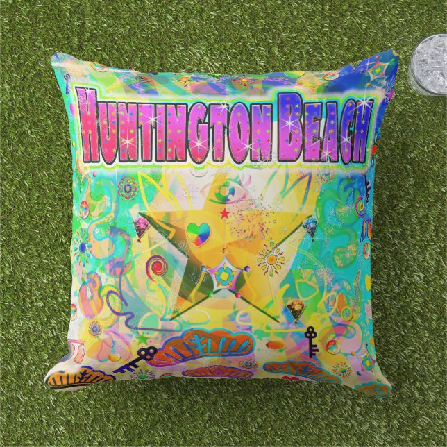 Huntington Beach Epoch Hour  Cushion (Grass)