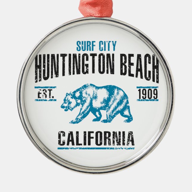 Huntington Beach Metal Tree Decoration (Front)
