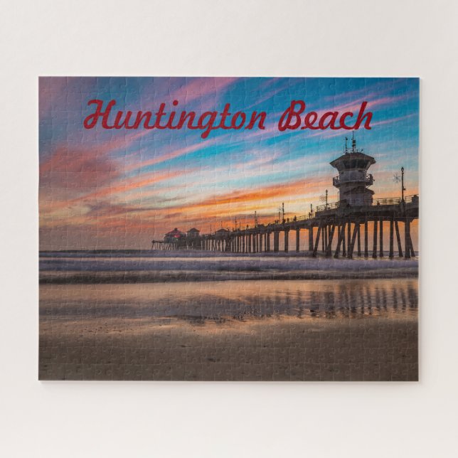 Huntington Beach Pier at sunset Jigsaw Puzzle (Horizontal)