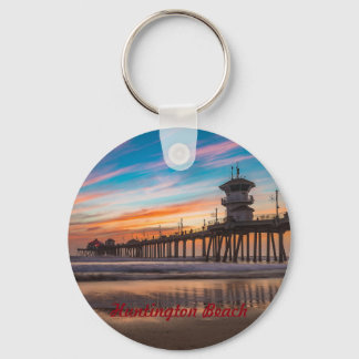 Huntington Beach Pier at sunset Key Ring