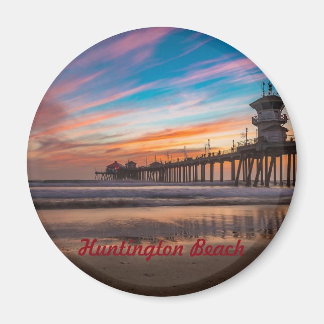 Huntington Beach Pier at sunset Magnet (Front)