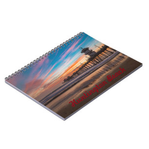 Huntington Beach Pier at sunset Notebook