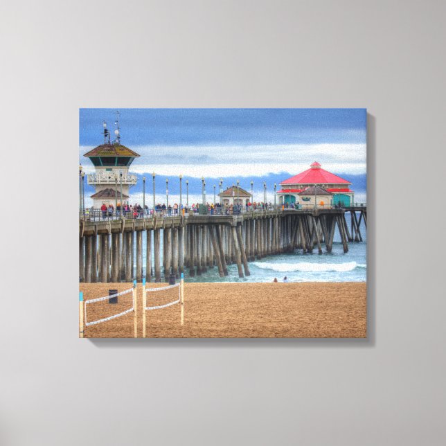 Huntington Beach Pier , California Canvas Print (Front)