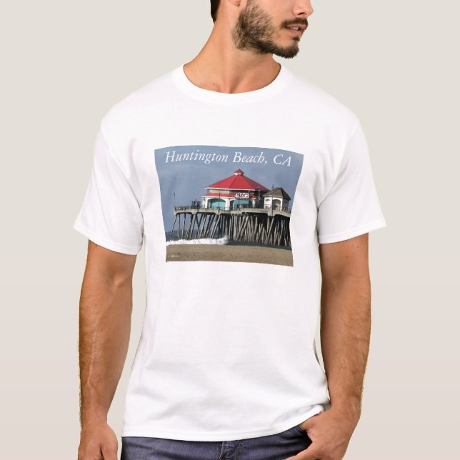 Huntington Beach Pier - Diner View T-Shirt (Front)
