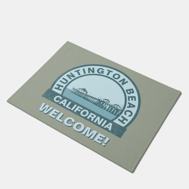 Huntington Beach Pier Doormat (Angled)
