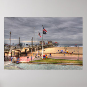 Huntington Beach Pier Poster