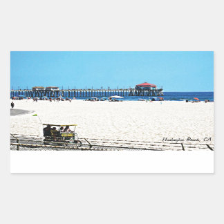Huntington Beach Pier Rectangular Sticker