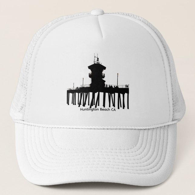 Huntington Beach Pier Silhouette Hat  (Front)