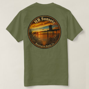 Huntington Beach Pier Sunset T-Shirt -  John Minar