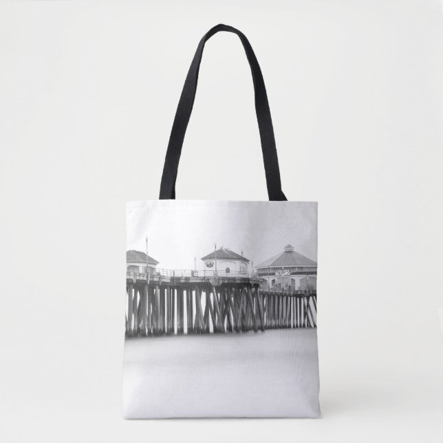 Huntington Beach Pier Tote Bag (Front)