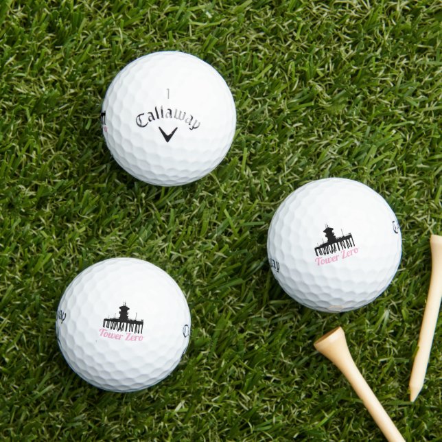 Huntington Beach Pier - Tower Zero - Golf Balls (Insitu Grass)