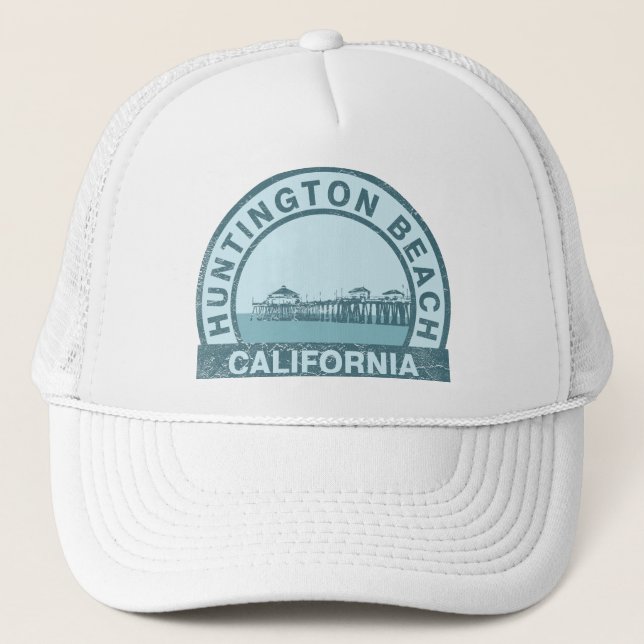 Huntington Beach Pier Trucker Hat (Front)