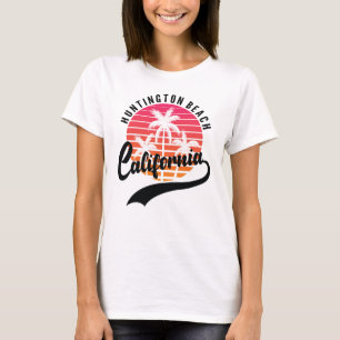 Huntington Beach, Retro Sunset Women's T-Shirt
