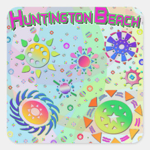 Huntington Beach Seven Suns & Energy Sticker