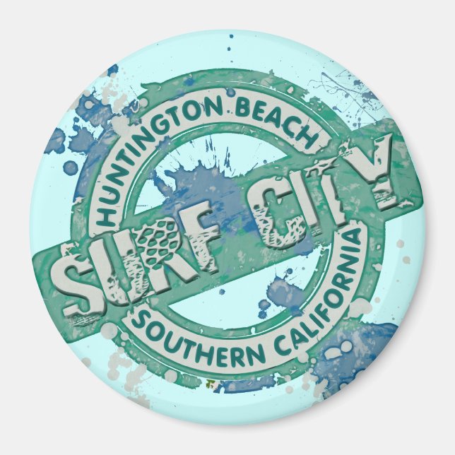 Huntington Beach Southern California Surf City Magnet (Front)