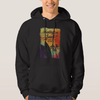 Huntington Beach Surf City California Vintage Surf Hoodie