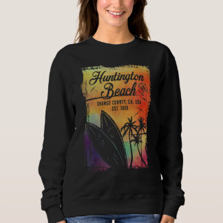 Huntington Beach Surf City California Vintage Surf Sweatshirt