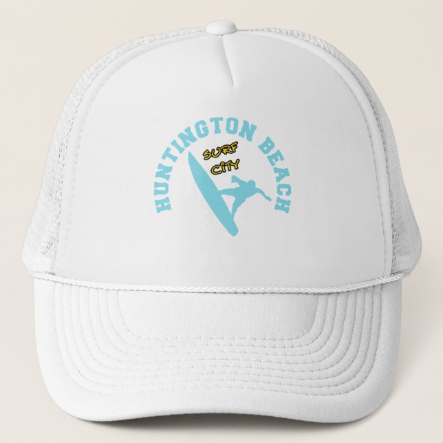 Huntington Beach, Surf City Trucker Hat (Front)