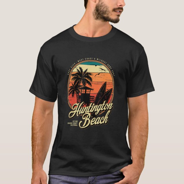 Huntington Beach Surf City West Coastu2019s Wildes T-Shirt (Front)