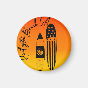 Huntington Beach Surfboards and Sunsets Magnet