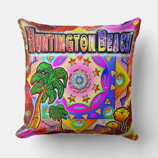 Huntington Beach Tropical Friends Pillow