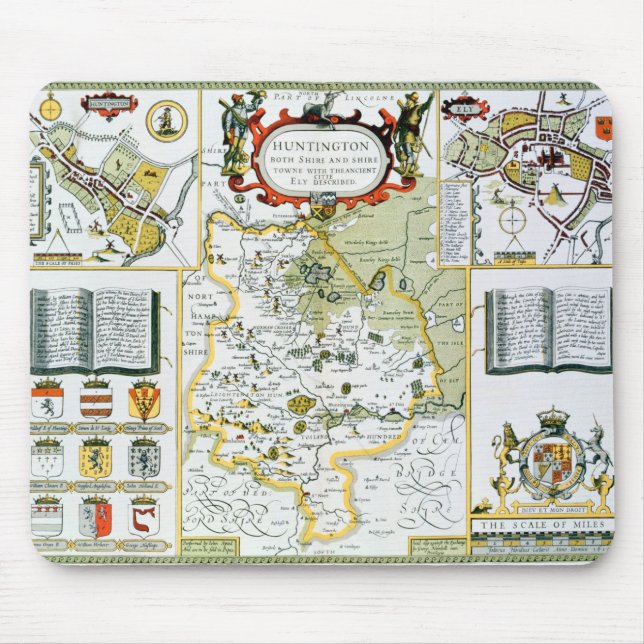 Huntington, engraved by Jodocus Hondius Mouse Mat (Front)