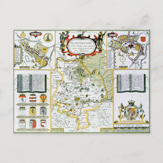 Huntington, engraved by Jodocus Hondius Postcard (Front)