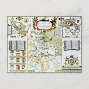 Huntington, engraved by Jodocus Hondius Postcard