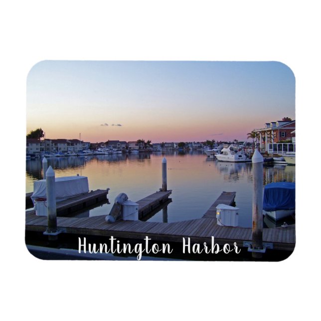 Huntington Harbour Sunset Magnet (Horizontal)