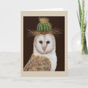 Huntington the owl greeting card