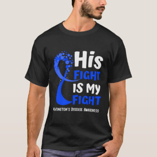 Huntington'S Disease Awareness Blue Ribbon Family  T-Shirt
