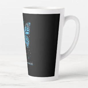 Huntington's Disease Awareness Butterfly Latte Mug