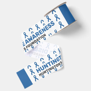 Huntington's Disease Awareness Pattern Ribbon Grosgrain Ribbon