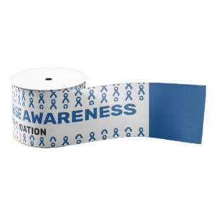 Huntington's Disease Awareness Pattern Ribbon Grosgrain Ribbon