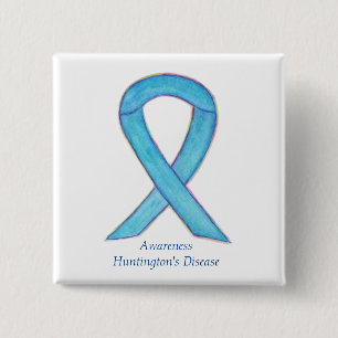 Huntington's Disease Awareness Ribbon Custom Pin