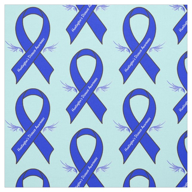 Huntington's Disease Awareness Ribbon with Wings Fabric (Swatch)
