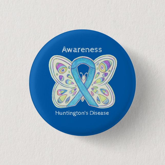 Huntington's Disease Butterfly Awareness Pin (Front)