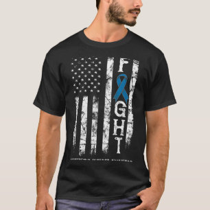 Huntingtons Disease Warrior Us Flag T-Shirt