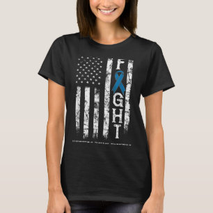 Huntingtons Disease Warrior Us Flag T-Shirt