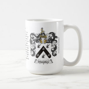 Huntley, the Origin, the Meaning and the Crest Coffee Mug