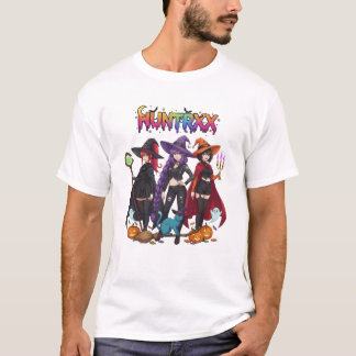 HUNTRRXX Witches with Cat and Pumpkins - Spooky T-Shirt