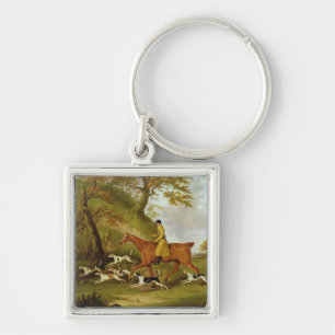 Huntsman and Hounds, 1809 (oil on canvas) Key Ring
