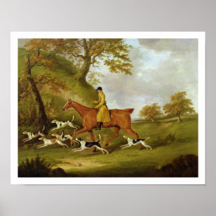 Huntsman and Hounds, 1809 (oil on canvas) Poster