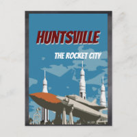 Huntsville, AL Alabama Rocket Postcard