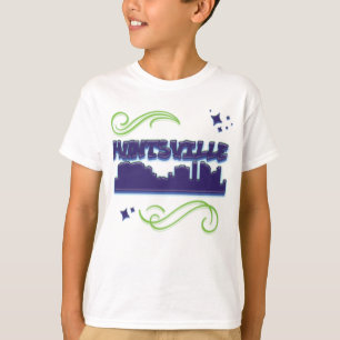 Huntsville Alabama 1900's Retro Skyline T-Shirt