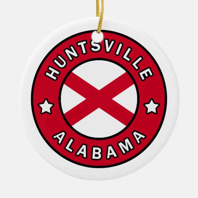 Huntsville Alabama Ceramic Tree Decoration (Front)