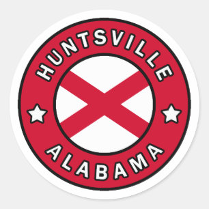Huntsville Alabama Classic Round Sticker