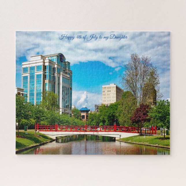 Huntsville Alabama Happy 4th of July Jigsaw Puzzle (Horizontal)