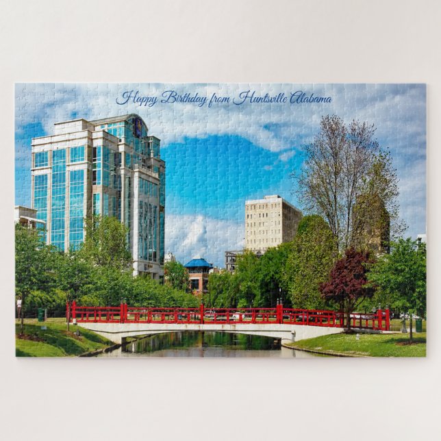 Huntsville Alabama Happy Birthday Son Jigsaw Puzzl Jigsaw Puzzle (Horizontal)