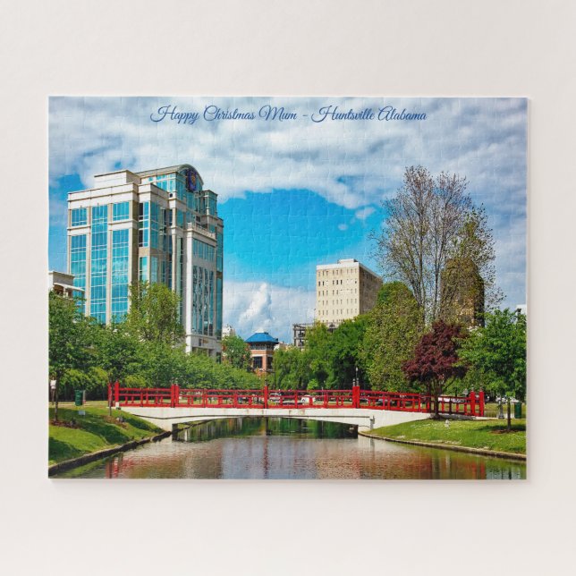 Huntsville Alabama Happy Christmas Mum Jigsaw Puzzle (Horizontal)